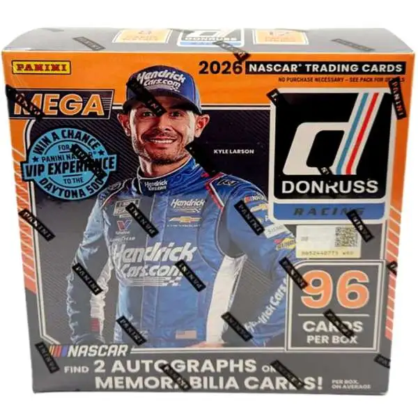 NASCAR Donruss 2026 Racing Trading Card MEGA Box [12 Packs, 2 Autographs OR Memorabilia Cards!]