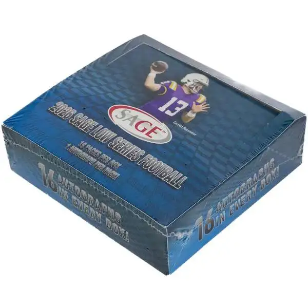 NFL Sage Collectibles 2026 LOW Series Football Trading Card HOBBY Box [16 Packs, 16 Autographs!]