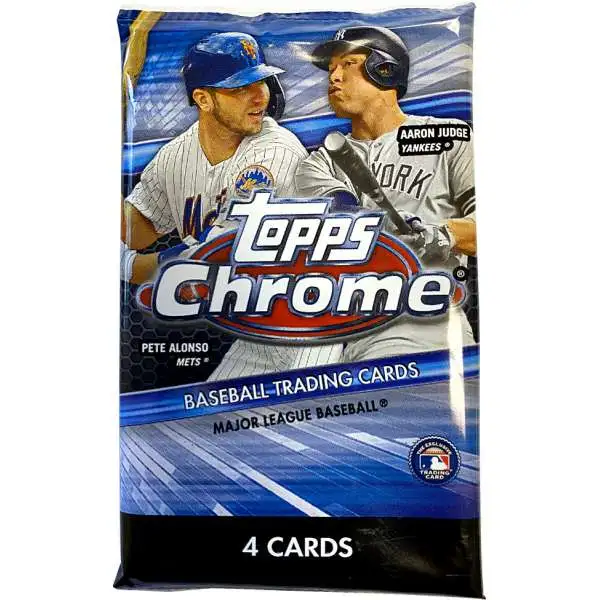 MLB Topps 2020 Chrome Baseball Trading Card RETAIL Pack [4 Cards]