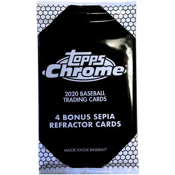 MLB Topps 2020 Chrome Baseball Trading Card RETAIL BONUS Pack [4 Sepia Refractor Cards]