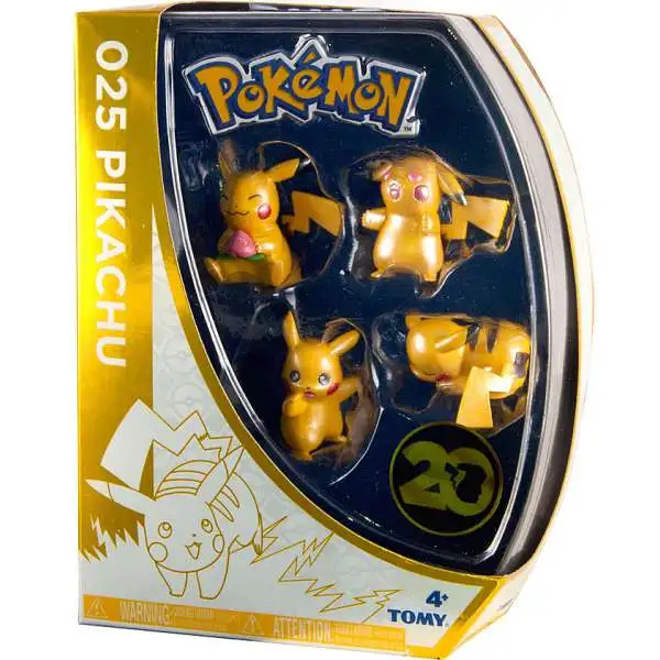 Pokemon 20th Anniversary Pikachu Exclusive Mini Figure 4-Pack [Version 1]