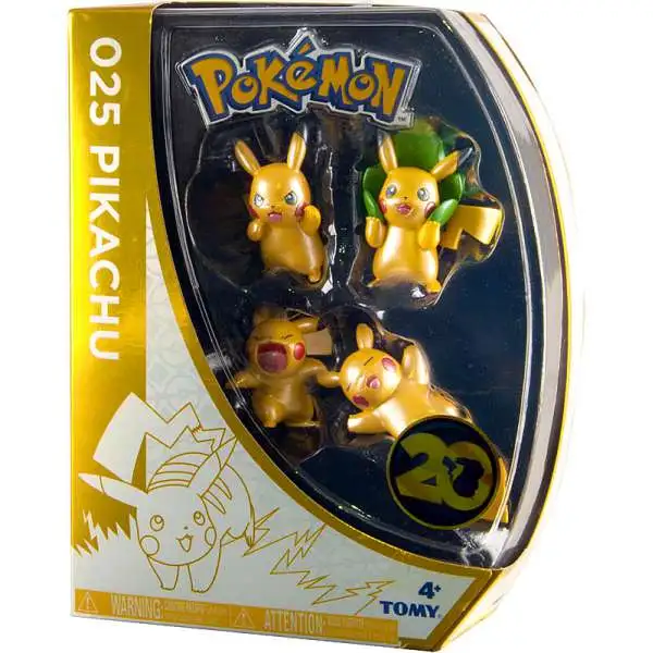 Pokemon 20th Anniversary Pikachu Exclusive Mini Figure 4-Pack [Version 2]