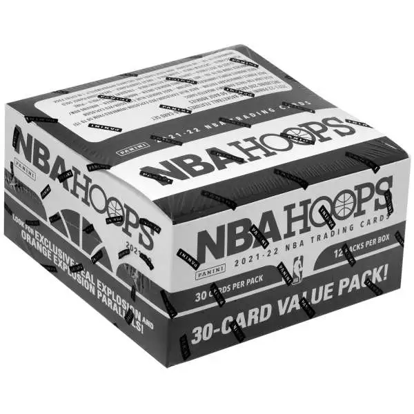 NBA Panini 2021-22 Hoops Basketball Trading Card VALUE Box [12 Packs]