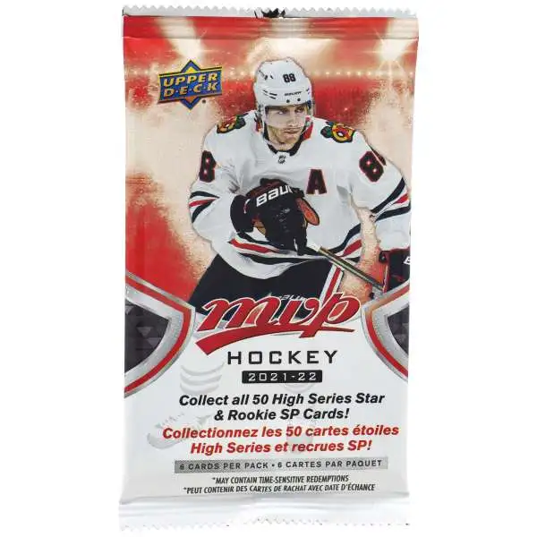 NHL Upper Deck 2021-22 MVP Hockey Trading Card BLASTER Pack [6 Cards]