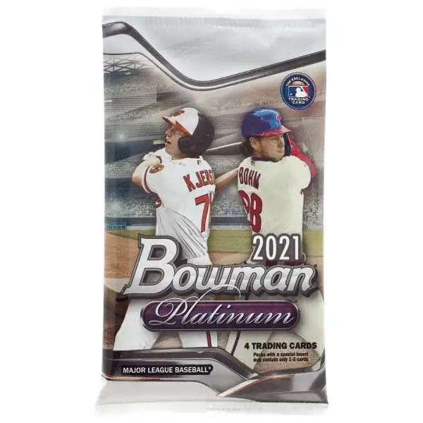 MLB Topps 2021 Bowman Platinum Baseball Trading Card BLASTER Pack [4 Cards]