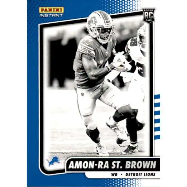 NFL 2021 Instant Football Black & White Rookies Amon-Ra St. Brown BW29 [1 of 2728]