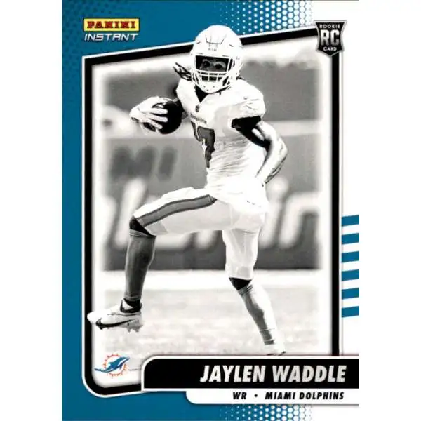 C 2021 PANINI PRIZM JAYLEN WADDLE RC ORANGE DISCO PRIZM #338 - MIAMI  DOLPHINES