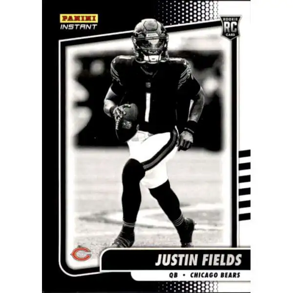 NFL Chicago Bears 2021 Instant Football Black & White Rookies Justin Fields BW8 [1 of 2728]