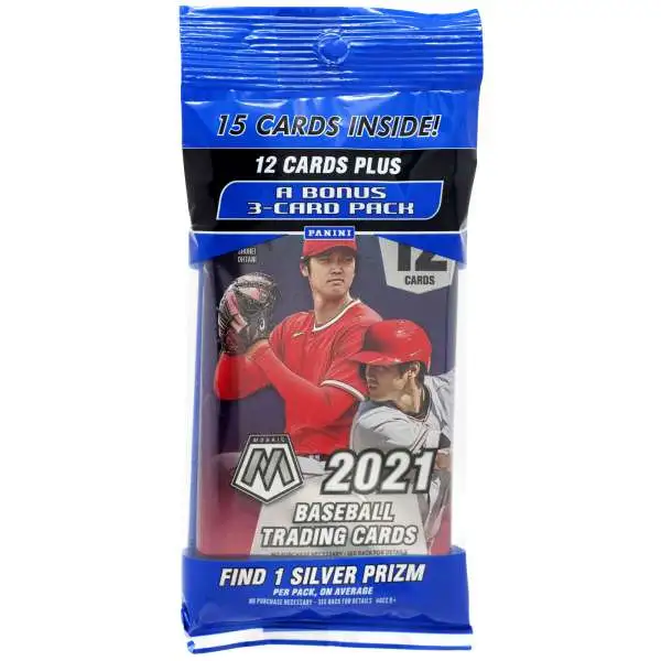 MLB Panini 2021 Mosaic Baseball Trading Card Pack [12 Cards Plus Bonus 3-Card Pack]