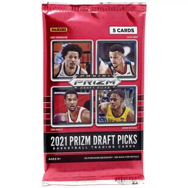 NBA Panini 2021 Prizm Draft Picks Basketball Trading Card MEGA Pack [5 Cards]
