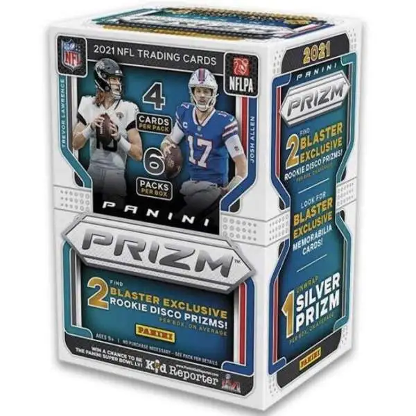 NFL Panini 2021 Prizm Football Trading Card BLASTER Box [6 Packs, Lazer Prizms]