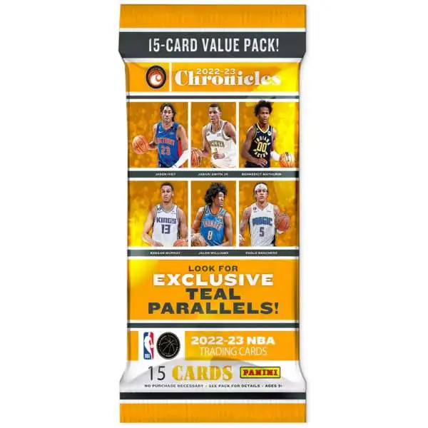 NBA Panini 2022-23 Chronicles Basketball Trading Card FAT Pack [15 Cards]