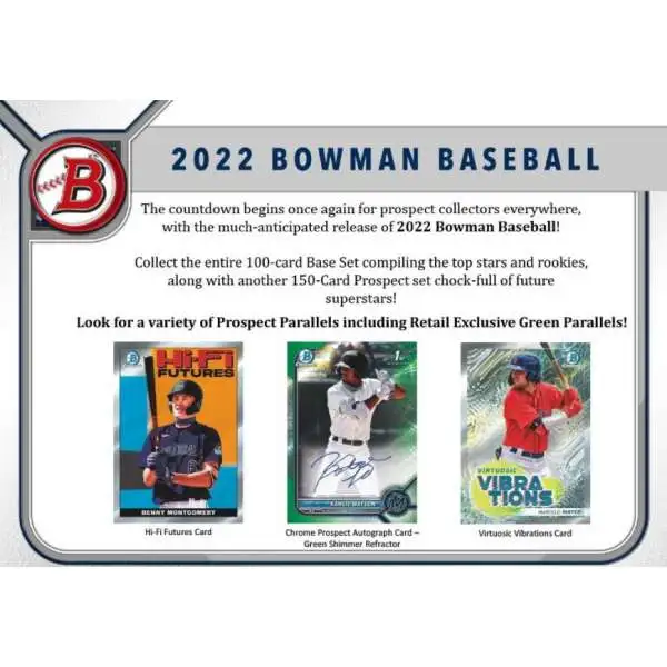 MLB Topps 2022 Bowman Baseball Trading Card FAT Pack [9 Bowman Base Cards + 10 Prospects]