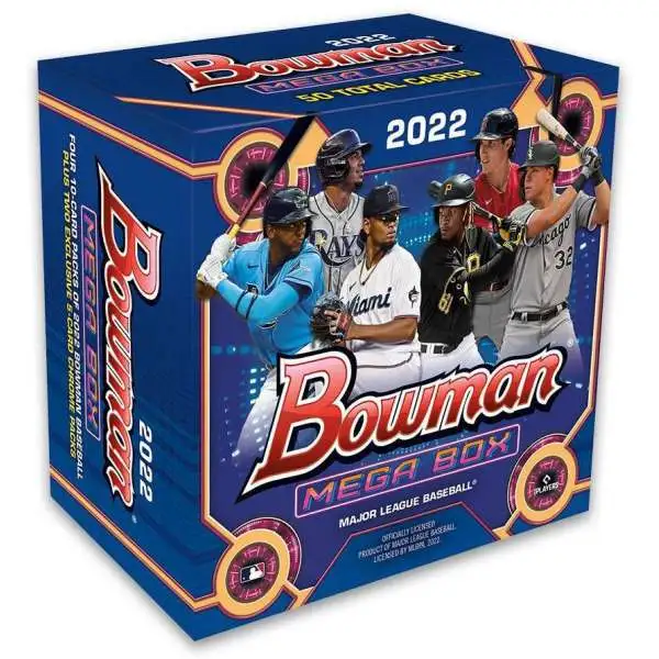 MLB Bowman 2022 Baseball Trading Card MEGA Box [4 Packs PLUS 2 Chrome Packs]