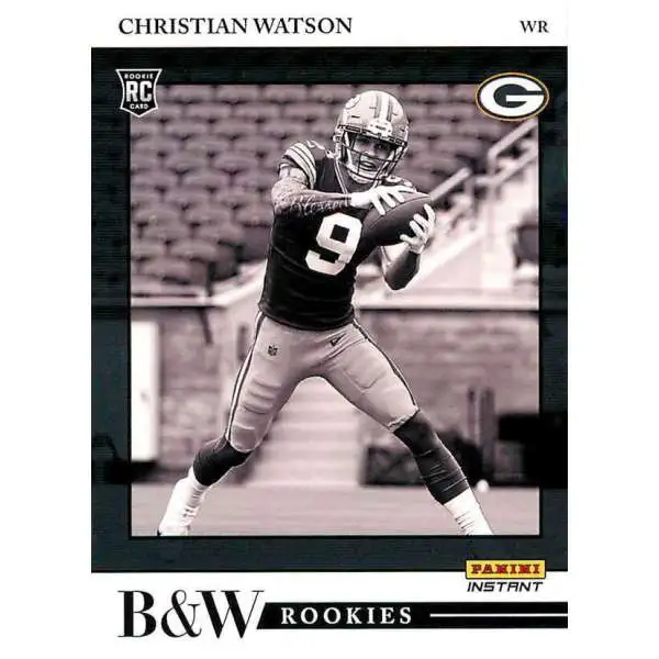 NFL 2022 Instant Black & White Rookies /649 Christian Watson BW12 [Rookie Card]