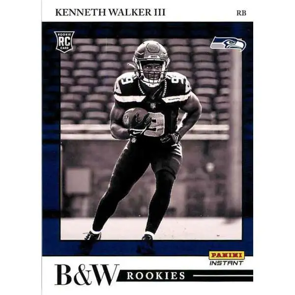 Kenneth Walker III 2022 Panini Chronicles Prizm Black Rookie Card