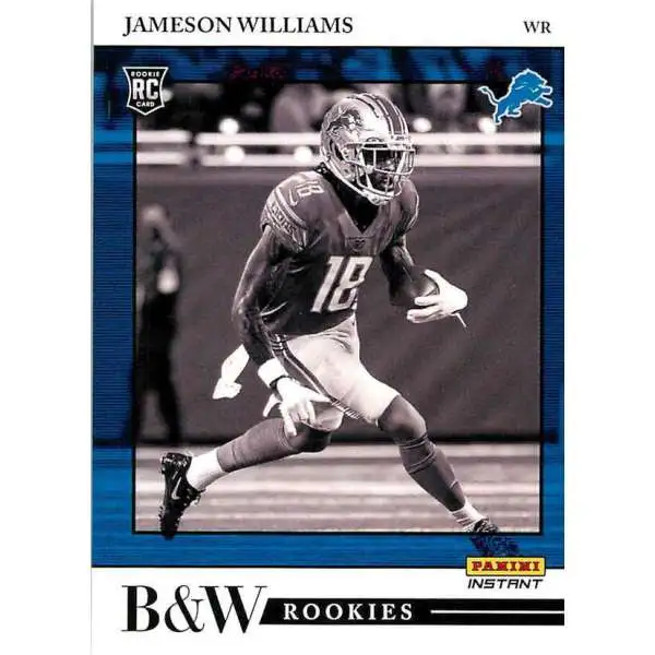 NFL 2022 Instant Black & White Rookies /649 Jameson Williams BW7 [Rookie Card]