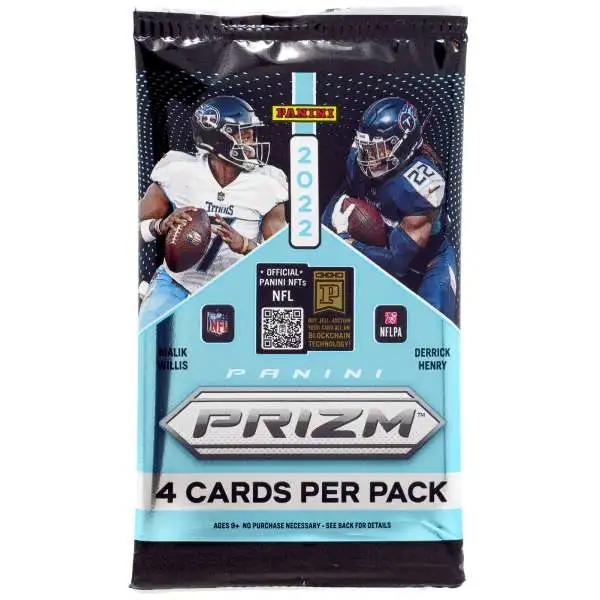 NFL Panini 2022 Prizm Football Trading Card BLASTER Pack [4 Cards]