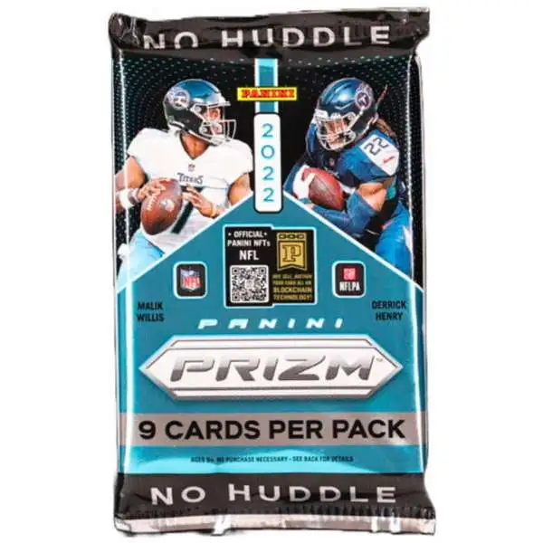NFL Panini 2022 Prizm Football Trading Card Hobby Pack [No Huddle - 9 Cards]