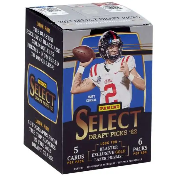 NFL Panini 2022 Select Draft Picks Football Trading Card BLASTER Box [6 Packs]