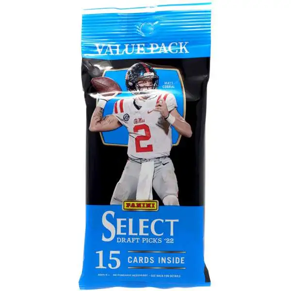 NFL Panini 2022 Select Draft Picks Football Trading Card VALUE Pack [15 Cards]