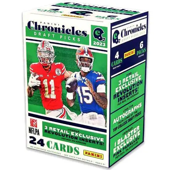 NFL Panini 2023 Chronicles Draft Picks Football Trading Card VALUE Box