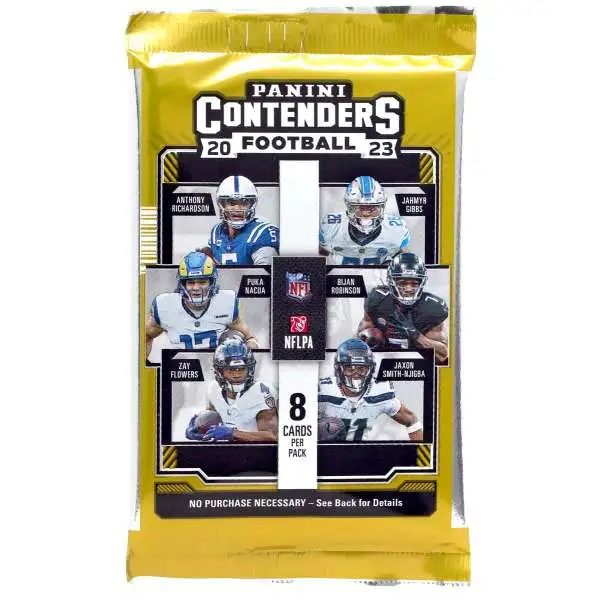 NFL Panini 2023 Contenders Football Trading Card RETAIL Pack [8 Cards]