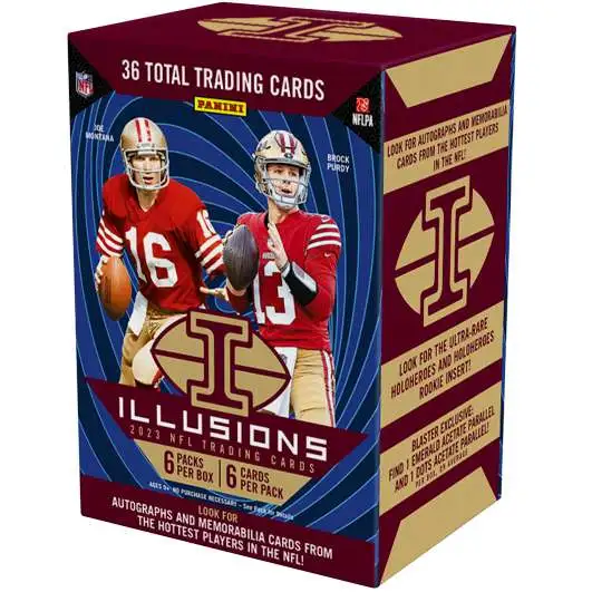 NFL Panini 2023 Illusions Football Exclusive Trading Card BLASTER Box [6 Packs]