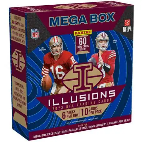 NFL Panini 2023 Illusions Football Exclusive Trading Card MEGA Box [6 Packs]