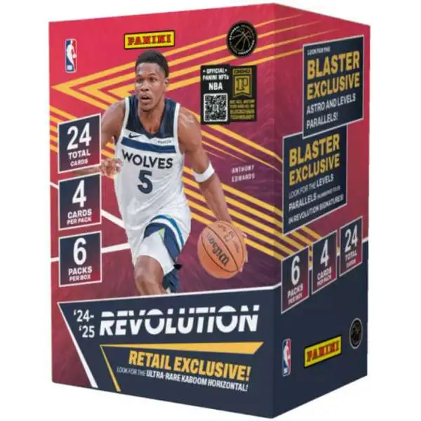 NBA Panini 2024-25 Revolution Basketball Trading Card BLASTER Box [6 Packs, 4 Cards Per Pack]