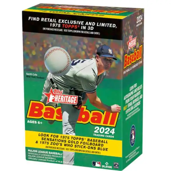 MLB Topps 2024 Heritage Baseball Trading Card BLASTER Box [2024, 8 Packs]
