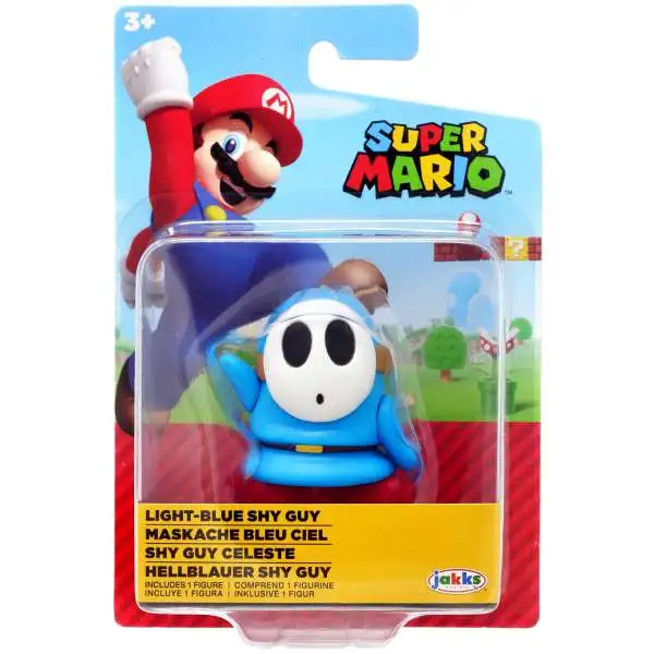 World of Nintendo Super Mario Wave 25 Light Blue Shy Guy 2.5-Inch Mini Figure