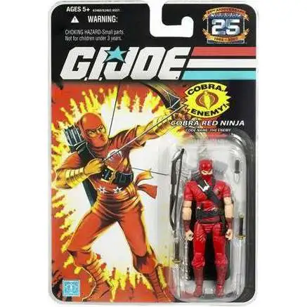 GI Joe 25th Anniversary Wave 3 Cobra Red Ninja Action Figure