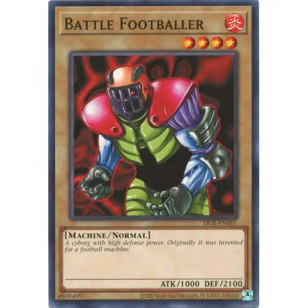 YuGiOh Trading Card Game Dark Crisis 25th Anniversary Common Battle Footballer DCR-EN001