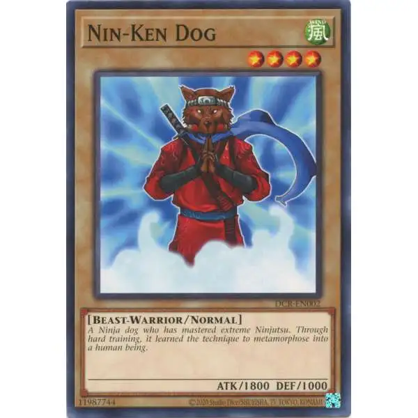 YuGiOh Trading Card Game Dark Crisis 25th Anniversary Common Nin-Ken Dog DCR-EN002