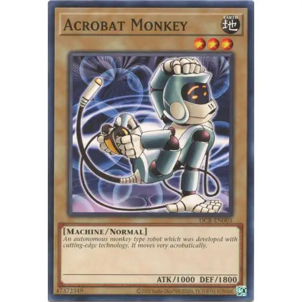 YuGiOh Trading Card Game Dark Crisis 25th Anniversary Common Acrobat Monkey DCR-EN003