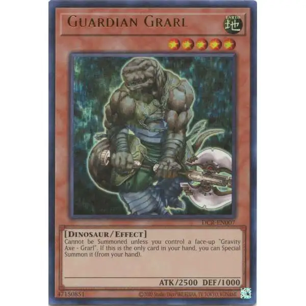 YuGiOh Trading Card Game Dark Crisis 25th Anniversary Ultra Rare Guardian Grarl DCR-EN007