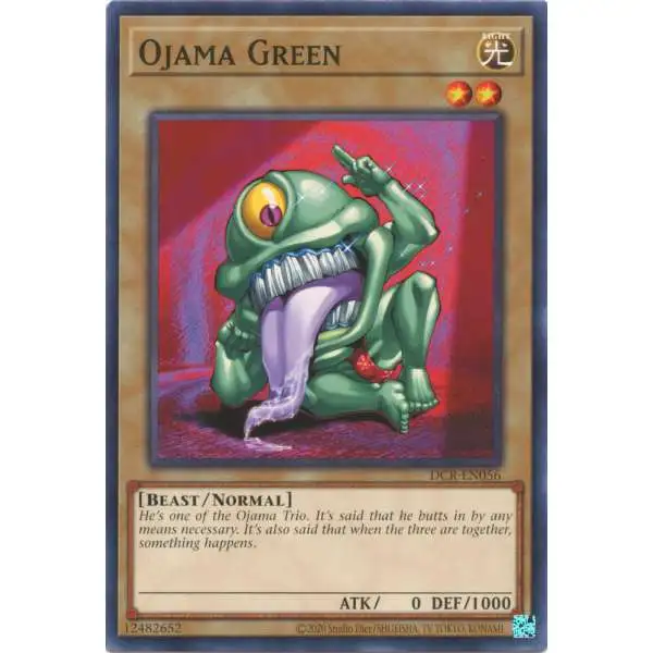 YuGiOh Trading Card Game Dark Crisis 25th Anniversary Common Ojama Green DCR-EN056