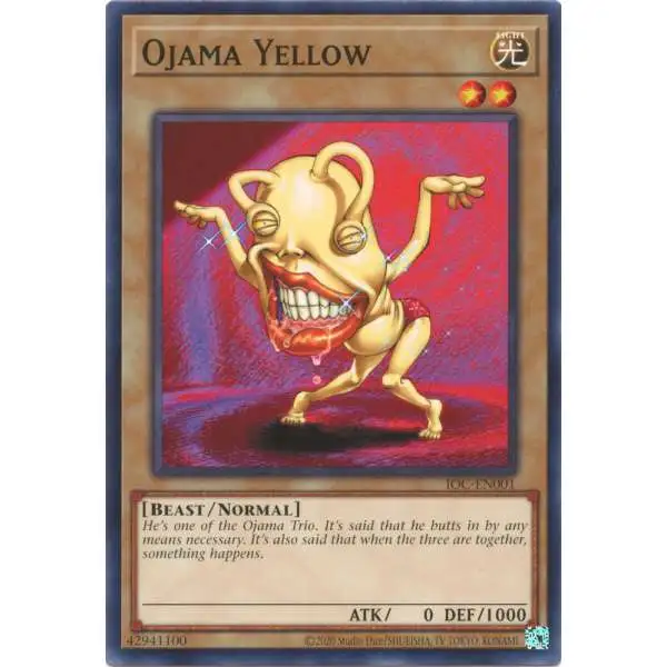 YuGiOh Trading Card Game Invasion of Chaos 25th Anniversary Common Ojama Yellow IOC-EN001