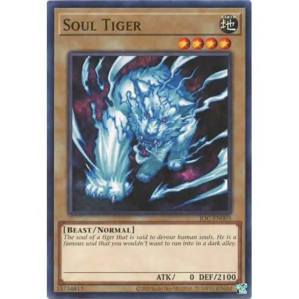 YuGiOh Trading Card Game Invasion of Chaos 25th Anniversary Common Soul Tiger IOC-EN003