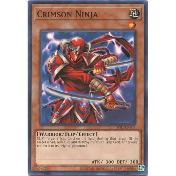 YuGiOh Trading Card Game Invasion of Chaos 25th Anniversary Common Crimson Ninja IOC-EN006