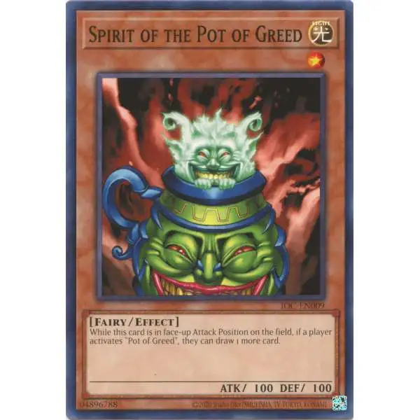 YuGiOh Trading Card Game Invasion of Chaos 25th Anniversary Common Spirit of the Pot of Greed IOC-EN009