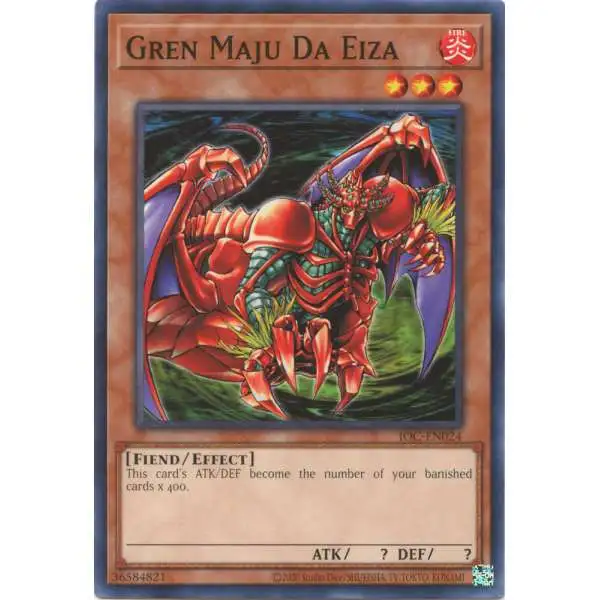 YuGiOh Trading Card Game Invasion of Chaos 25th Anniversary Common Gren Maju Da Eiza IOC-EN024