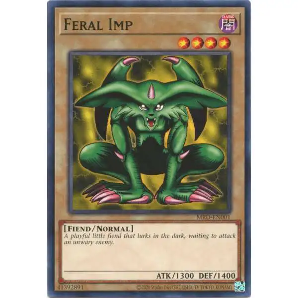 YuGiOh Trading Card Game Metal Raiders 25th Anniversary Common Feral Imp MRD-EN001