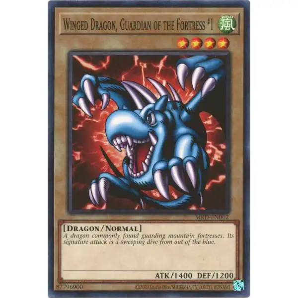 YuGiOh Trading Card Game Metal Raiders 25th Anniversary Common Winged Dragon, Guardian of the Fortress #1 MRD-EN002