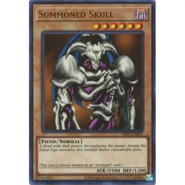 YuGiOh Trading Card Game Metal Raiders 25th Anniversary Ultra Rare Summoned Skull MRD-EN003