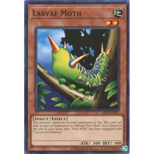 YuGiOh Trading Card Game Metal Raiders 25th Anniversary Common Larvae Moth MRD-EN007