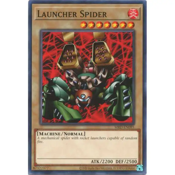 YuGiOh Trading Card Game Metal Raiders 25th Anniversary Common Launcher Spider MRD-EN095