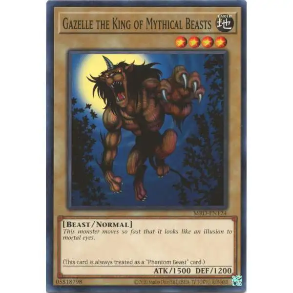 YuGiOh Trading Card Game Metal Raiders 25th Anniversary Common Gazelle the King of Mythical Beasts MRD-EN124