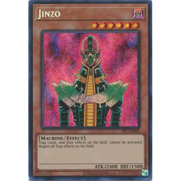 YuGiOh Trading Card Game Pharaoh's Servant 25th Anniversary Secret Rare Jinzo PSV-EN000